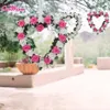 Matrimonio sulla spiaggia Decorazione per auto Cuore Ghirlanda di rose Porta Appeso a parete Nastro di seta Ghirlanda artificiale Decorazioni per la casa Fiore per ornamento domestico