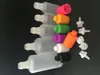 Bouteilles en plastique colorées de 3 ml, 5 ml, 10 ml, 15 ml, 20 ml, 30 ml, 50 ml, 60 ml, 100 ml, 120 ml, flacons compte-gouttes pour liquide électronique avec bouchons anti-gouttes longs et fins