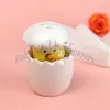 Gratis verzending 50 sets / dozen op het punt om te hatch keramische baby chick zout peper shaker baby shower kinderen party keepsake verjaardag geschenken benodigdheden