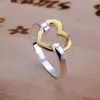 10 stycken diffrent stil sterling silverpläterade ringar dmmsr2, grossist mode 925 silver tallrik ring fabrik direktförsäljning
