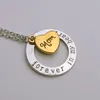 Forever In My Heart Hangdoek ketting familielid liefde opa oom tante mama papa hangers mode sieraden