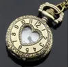 Moda Orden mixta 12 estilo 12 piezas Señoras Hollow Pocket Watch Charm Colgante Collar Unisex Collar Reloj de bolsillo