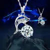 2016 Fashion Romantic Dolphin Love pendant necklace Hot sale 6 styles women crystal necklace Jewelry Choker chain Love Gift