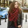 Kış Ekose Battaniye Atkı Büyük Boy Yeni Tasarımcı Unisex Akrilik Temel kadın Şal Tartan Eşarp 2016 140 * 140 CM Boy Pashmina Chic