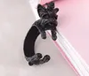 Unisex Vintage Gothic Stil Persönlichkeit Übertrieben Terrier Hund Wrap Öffnung Finger Ring Schmuck G899