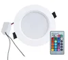 3W 5W 10W RGB LED Downlight AC85-265V Zmiana koloru Zmiana panelu Zmieniona Lampa żarówki z pilotem do świateł ściennych korytarz