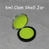 Hot Selling 6ml Acrylic Silicone Containers Acrylic Clam Shell Jars Silikon Bongs Silikon vaxbehållare Gratis DHL