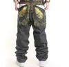 DHL Cool Graffiti Long Loak Reslected Casual Pants Fashion NY Skateboard Вышивка Dragon Jeans Rap Boy B Boy Boys Размер 35396643