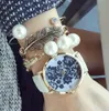 Lace Print Watch Women Leather Strap Band Bracelet Wrist Watches Dress Wrist Watch 8 Colors Sea OOA25297797164