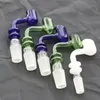 4 Stijl Glas Bong Adapter Water Pijpen Hookahs Parts Quartz Banger Domeloze Nail Zwart Blauw Groene Kleur 14mm 18mm Vrouwelijke Mannelijke Oliereiliging