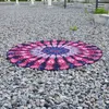 DHL OR SF-EXPRESS 50pcs Peacock Round Beach Blanket Floral Vintage Outdoor Summer Picnic Yoga Sports Beach Towel