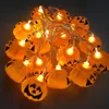 Kolorowe Strin Halloween Light 16 LED 2.5m Home Bar Party Decoration Dynia Wróżka Światła Festiwal Lampa Szkielet Latarnia