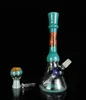 dab rig dab water pipe oil rig glass bong heady 7.4'' wig wag rig dabber colored beaker bong burner Pipes Small Glass Water Pipe