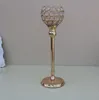 Hohe qualität glas Kristall Kerzenhalter 12 * 30 cm Hohe Hochzeit Mittelstück Metallsilber Gold Kerzenständer Kerzenständer kostenloser versand