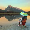 Ferme de pêche en gros de tache d'usine sous le chapeau spécial de parapluie portant le parapluie portatif fait sur commande