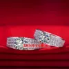 2ct本物のソナ総合ダイヤモンドの結婚式の婚約リング925スターリングシルバー18K卸売ドロップショーツDY-JZ0058