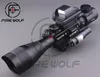 2017 Ny 4-12x50EG Tactical Rifle Omfattning med holografisk 4 Reticle Sight Red Laser Combo Airsoft Sight Hunting