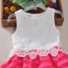 Bebek Kız Elbise Çocuklar Dantel Elbise Kızlar için Kolsuz Prenses Yelek Parti Elbise Kız Giyim Çocuk Giysileri Bebek Yürümeye Başlayan Giysi