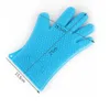 Neue Silikon BBQ Handschuhe Anti Slip Hitzebeständige Mikrowelle Topf Backen Kochen Küche Werkzeug Fünf Finger Handschuhe WX9-11