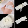 ON Bridal White Lace Garter Keepsake Weddings Garter Toss Shabby Chiffon White Wedding Garter Belt Set With Flowers6656815