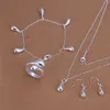 Gorąca Sprzedaż Damskie Sterling Silver Jewelry Sets 6 Ustawia dużo Mieszane Styl EMS61, Moda 925 Srebrna Naszyjnik Bransoletka Zestaw Biżuterii Ring