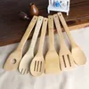 Cooking Utensils Bamboo Wood Kitchen Slotted Spatula Spoon Mixing Holder Dinner Food Rice Wok Shovels Tool ZA5534