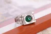 Men Ring Green Green Lantern Emerald Engagement Wedding Ring For Men Genuine 925 Sliver Gem Stone Fine Jewelry Women Men Gemstone Rings