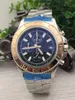 8 estilos de qualidade novos relógios Men Superocean II Heritage 46 Cintos de couro assistir cronógrafo de quartzo wristwatches293w