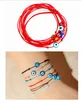 Mode einfach Lucky Red String Armband Kabbalah Kordel Seil Blue Evil Eye verstellbares Armband