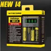 100% Autêntico Nitecore NEW I4 Intellicharger Universal 1500 mAh Saída Máxima e cig Carregadores para 18650 18350 26650 10440 14500 Bateria