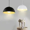 Modern moda basit tek kafa E27 droplight yaratıcı renkli yarım daire tarzı droplight restoran oturma çubuğu aydınlatma avize