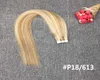 Jongere tape in menselijke haarhuid inslag Real Remy Menselijk Hair Extensions 14-24 Inch Straight Hair # 1b Natural Black 20PCS