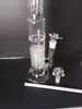 H: 45 cm Szklany Bong Handy Water Pipe 7 Warstwa Perkolnie Perkolator Bubbler Recykler Platform Oil Platform Ash Catcher 18mm Wspólna Miska Przenośna