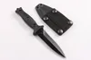 2pcs/lot Double action Spear point Fixed blade knife Outdoor camping hiking hunting survival knives with ABS K sheath