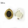 BoYuTe 10Pcs 6 Colors 22*29MM Locket Pendant Oval 13*18MM Cabochon Base Tray Floating Locket Necklaces Vintage Jewelry Accessories