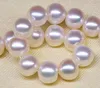 Venta al por mayor Collar de perlas blancas naturales de 10-11 mm Cierre de oro de 14 k de 18 pulgadas