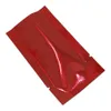 Rood 8x12cm Aluminiumfolie Vacuüm Open Top Voedsel Klep Warmte Afdichting Verpakkingszakken Voor Snack The Nuts Vacuum Mylar Heat Seal Folion Package Pouch