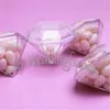 Gratis frakt 12st Clear Diamond Candy Boxes Favorites De Boda Bröllopsgåvor Party Candy Holket Bankett Giveaways