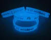 Новый 2018 Glow In The Dark трафаретная печать Силиконовые браслеты Пользовательские лучезапястного сустава Рекламная продукция Спорт браслет Оптовая