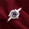 Damska Gemstone Plated Sterling Silver Ring 10 sztuk Wiele Mieszane Styl EMR39, Online na sprzedaż Burst Modele Wedding 925 Srebrny Płytowy Ring