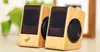 Natural Bamboo Hi-fi Multimedia Bass Stereo alto-falante para computador Full Bamboo Subwoofer 2 0 Desktop Alto-falante de madeira para PC Laptop C270Z