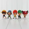 One Piece Luffy Nami Robin Chopper Brook 9Styles / set PVC Eylem rakam Colletable Modeli oyuncak Çocuk Doğum Günü Hediye Ücretsiz kargo
