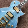 new arrival high quality Custom guitar Blue color Electric guitar,Flame Maple Top&Back, hot selling high quality Guitarra