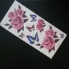 6 шт. / Лот Новая красочная 3D бабочка татуировки наклейки женщины сексуальные розовые цветы временные татуировки дизайн наклейки