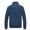 Wholesale- Spring Autumn 2017 Mandarin Collar Men's Business Jackets Solid Waterproof Dress Jackets For Men Bomber Jacket Coat