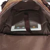 46 cm x 27 cm x 27 cm kahve Büyük kapasiteli adam seyahat çantası açık dağcılık sırt çantası yürüyüş kamp tuval kova omuz çantası