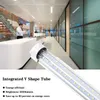 Tubes LED plafonnier LED intégré 4FT 5FT 6FT 8FT LED T8 55W 72W tubes LED V forme magasin lumières couvercle givré