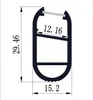 무료 배송 2000mmx15.2mmx29.46mm 새로 디자인 뜨거운 중국어 제품 알루미늄 압출 프로필 리지드 LED 라이트 바 액세서리