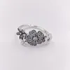 Shimmering Bouquet Ring Authentic 925 Sterling Silver Rings passar europeiska Pandora Style Jewelry Andy Jewel 190984CZ