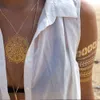 Toptan-400 Stil Vücut Sanatı Dövme Çıkartma Hindistan Glitter Metal Altın Geçici Flaş Dövme Tek Kullanımlık Tattoos Tatoo Arapça Kına Dövme